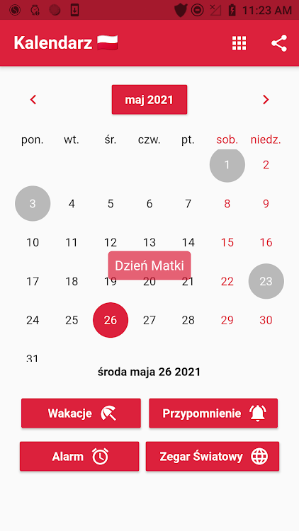 Polski Kalendarz: Wakacje 2024 - 6.6.67 - (Android)