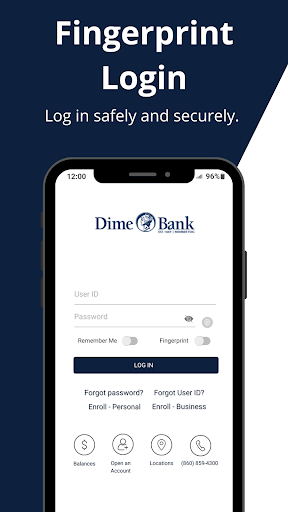 Dime Bank Mobile Banking Screen 3