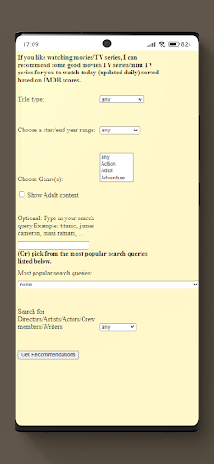 Android application Movie-recommender screenshort