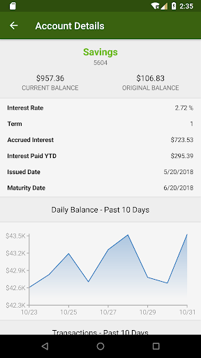 Android application Peach State Bank Treasury Mana screenshort
