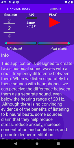 Binaural beats Screen 2