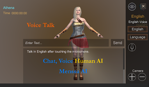 Android application Chat Voice Human AI, MENSSA. screenshort