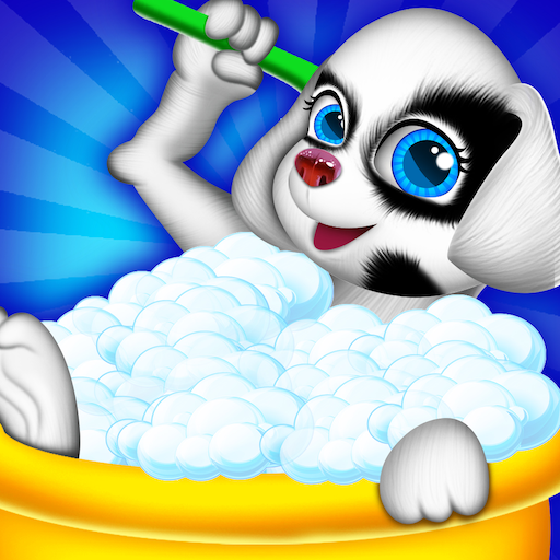 Dog daycare life pet games logo
