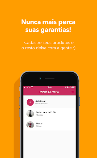 Android application Minha Garantia screenshort