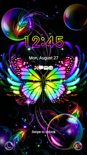 Rainbow Butterfly - Wallpaper Screen 2