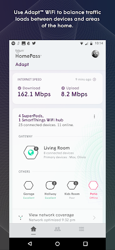 Android application Fidium Attune™ WiFi screenshort