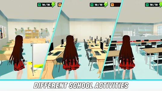 Anime School City Life Sim 3D