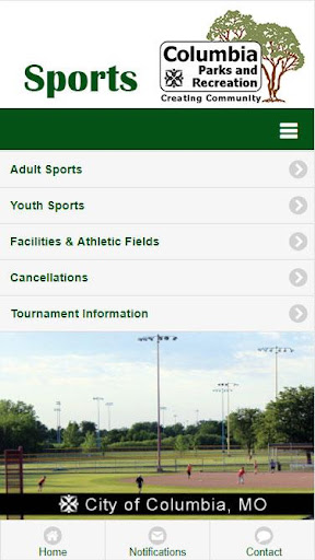 Android application CoMoSports screenshort