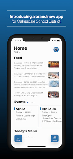 Android application Oakesdale School District screenshort