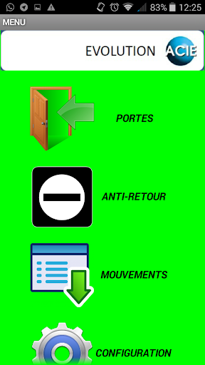 Android application ELA CT-EVOLUTION screenshort