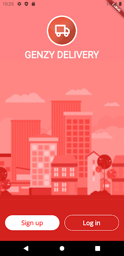 Android application Genzy App - Delivery Made Easy screenshort