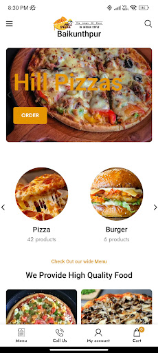 Android application Hill Pizza In Indian style screenshort