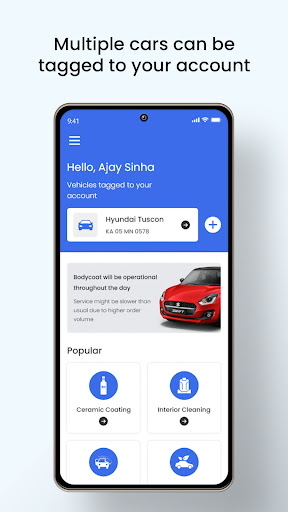 Android application BodyCoat screenshort