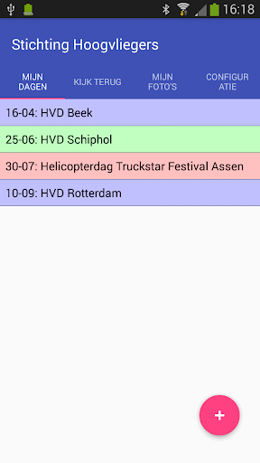Android application Hoogvliegers screenshort