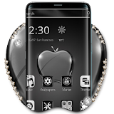 Black Shining Apple Launcher Theme icon