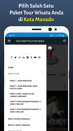 Android application Wonderful Manado screenshort