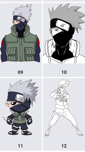 How to draw Kakashi Screen 3