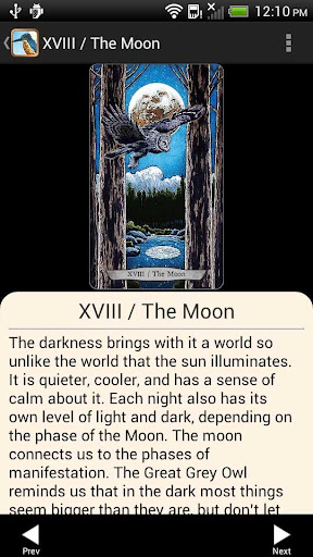 Screenshot of Animal Totem Tarot