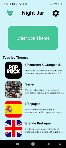 Android application Night Jar screenshort