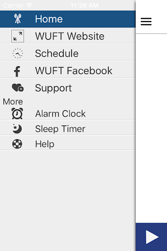WUFT Classic Public Radio App Screen 2