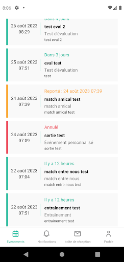 Android application GarkSport screenshort