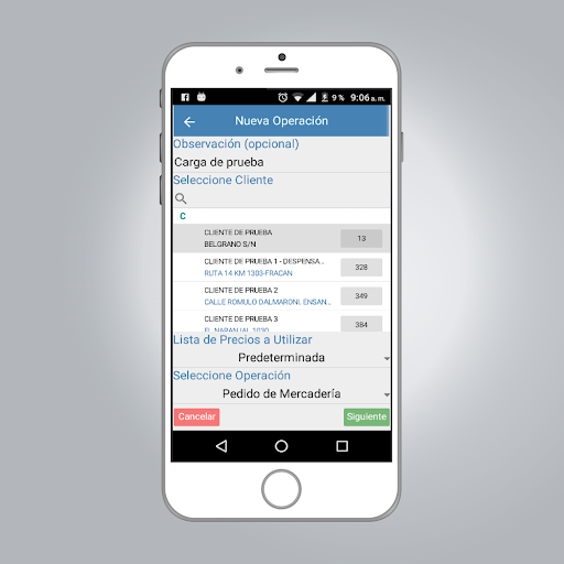 Android application Galileo Preventa Movil screenshort