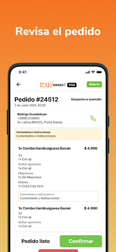 Android application Toliv Market POS screenshort