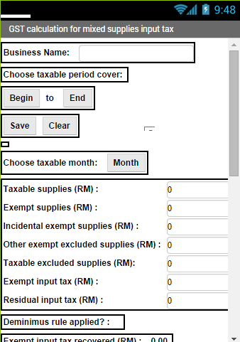 MALAYSIA GST CALCULATOR (FULL) Screen 3