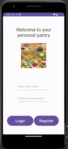 Android application Smart Pantry screenshort