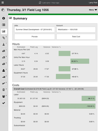 B2W Mobile Construction App Screen 2