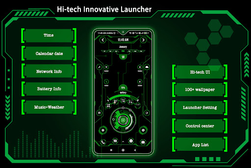 Screenshot of Hi-tech Innovative Launcher