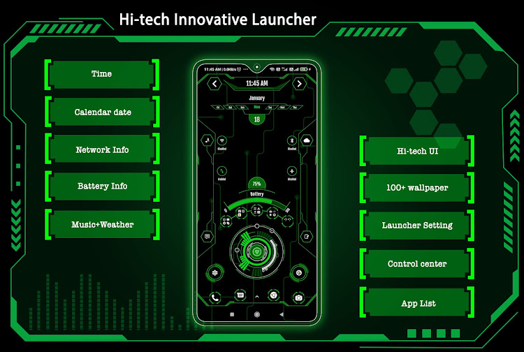 Hi-tech Innovative Launcher - 16.0 - (Android)