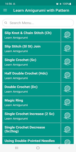 Android application Learn Amigurumi with Pattern screenshort
