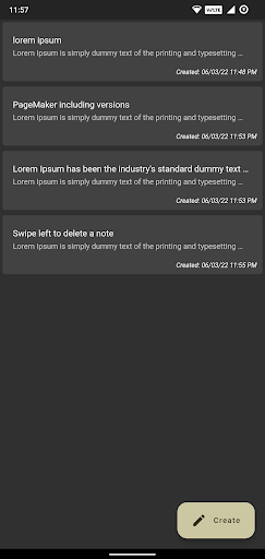Android application My Notes screenshort