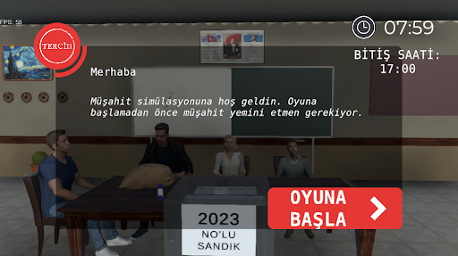 Seçim 2023 Müşahit oyunu Screen 2