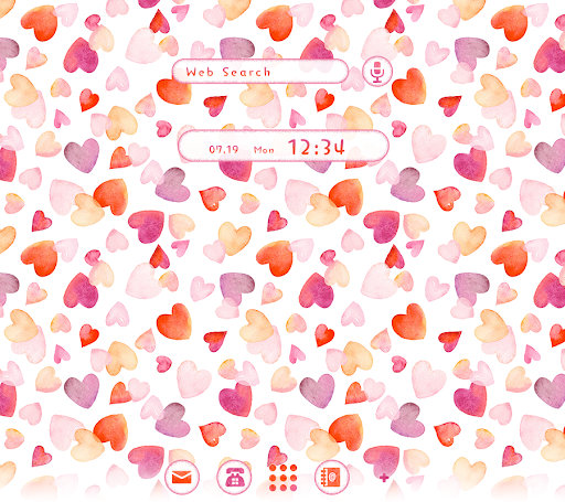 Android application Love Hearts Theme screenshort