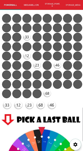 RouletteBall -PowerBall/MegaMi Screen 2