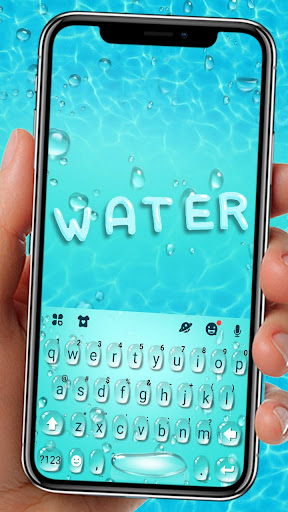 Android application Water Drops Keyboard Theme screenshort