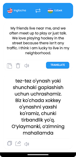 Ozbekcha inglizcha tarjimon Screen 3