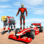 Cover Image of ดาวน์โหลด Cheetah Robot Car Battle:Formu  APK
