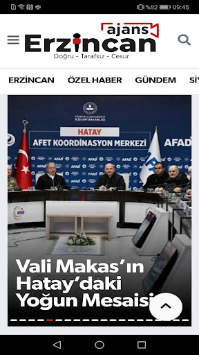 Android application Ajans Erzincan screenshort