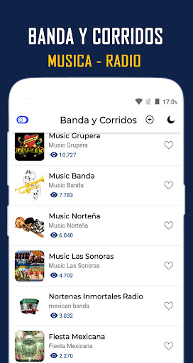 Android application Banda y Corridos screenshort