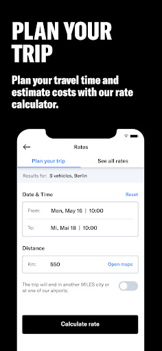 MILES Carsharing & Vans Screen 3