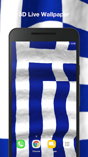 Android application Greece Flag Live Wallpaper Pro screenshort