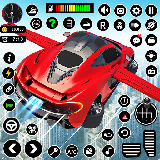 Flying Car Robot Shooting Game logo