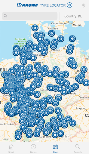 KRONE Tyre Locator Screen 3