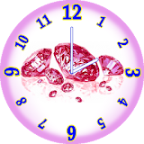 Pink Diamonds Analog Clock icon