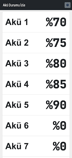 Android application Akü Durum İzle screenshort