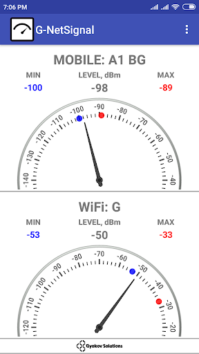 Screenshot of G-NetSignal