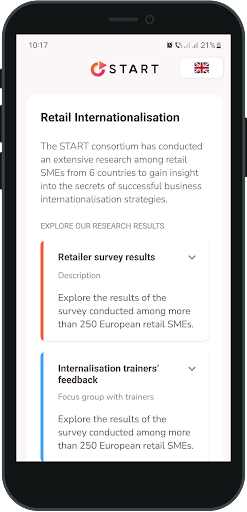 Android application START screenshort